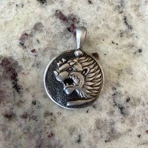 NEW David Yurman Petrvs Lion Amulet Sterling Silver Pendant